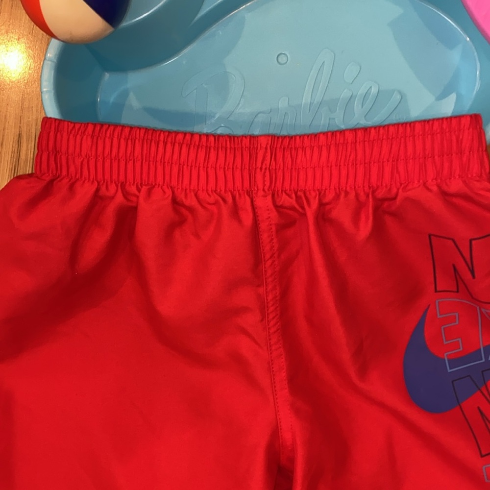 Nike Block Logo Breaker 8" Swim Trunks (Big Kids) Size S in Red & Royal Blue - Picture 7 of 8
